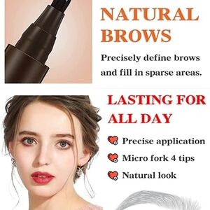 Natural Brows Micro Fork Eyebrow Pen Reddish And Black 2 Pens